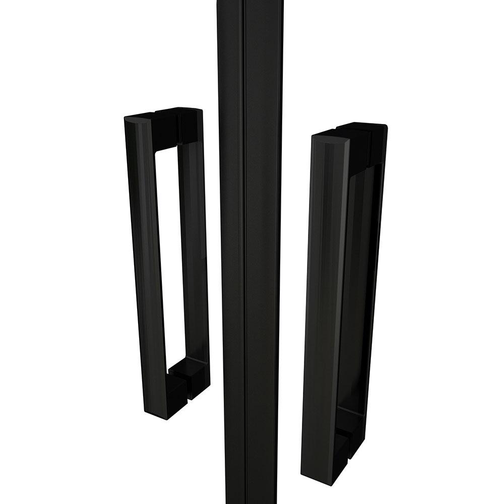 Océan Porte De Douche Battante Noire 80x200cm Profité Noir Et 8mm Anti-calcaire - 3