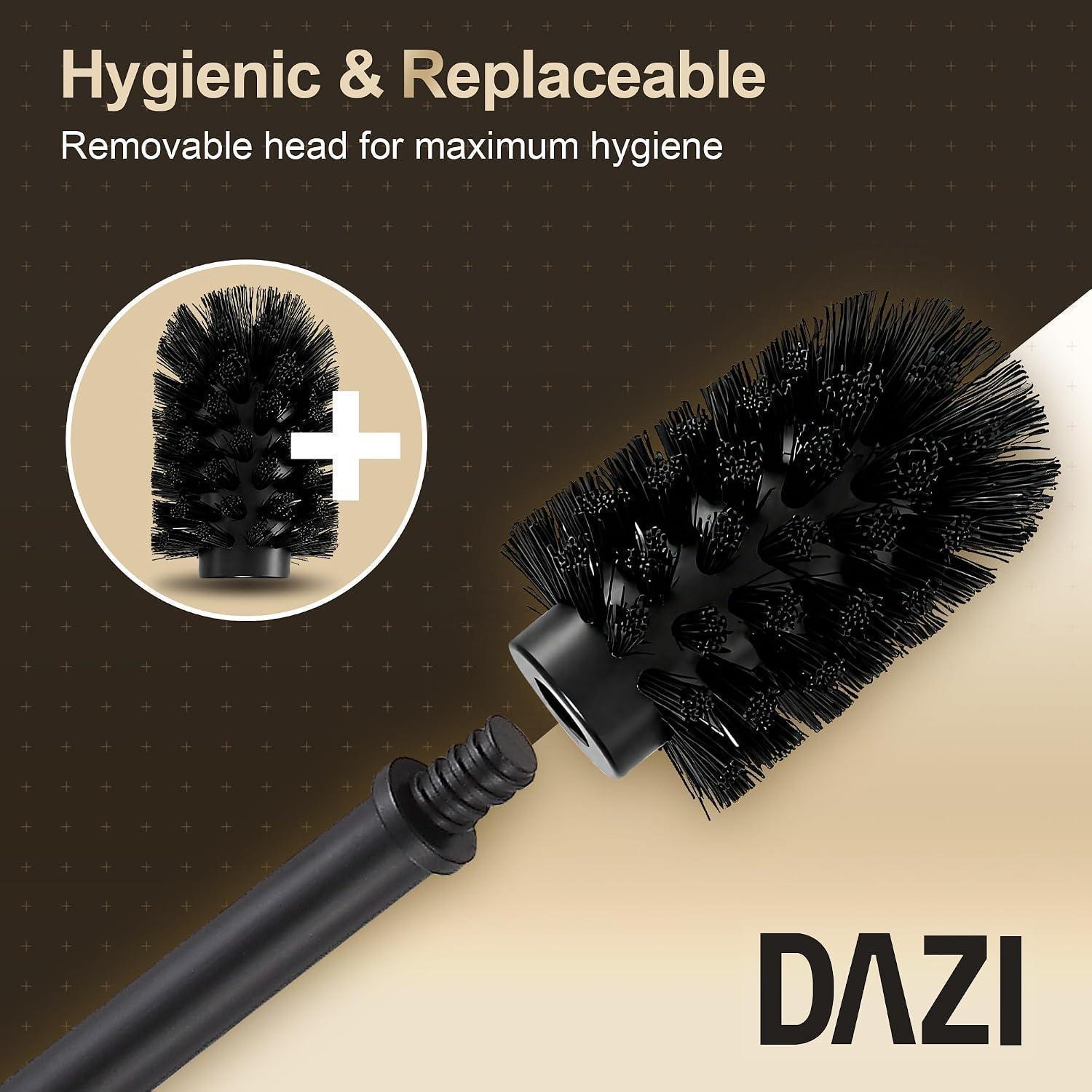 DAZI Porte-rouleau de papier toilette sur pied avec brosse WC, acier ...