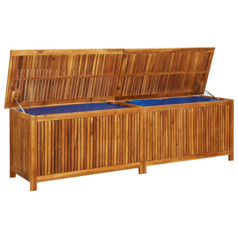 Boîte de rangement de jardin 200x50x58 cm Bois d acacia solide - 5