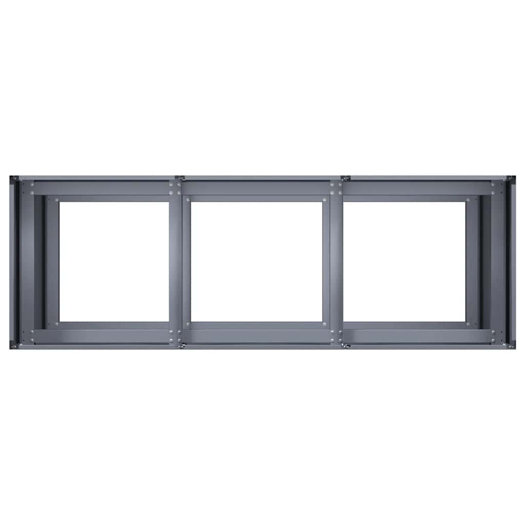 Jardinière，Pot de Fleurs anthracite 120x40x80 cm acier laminé à froid CFW77507 - 5