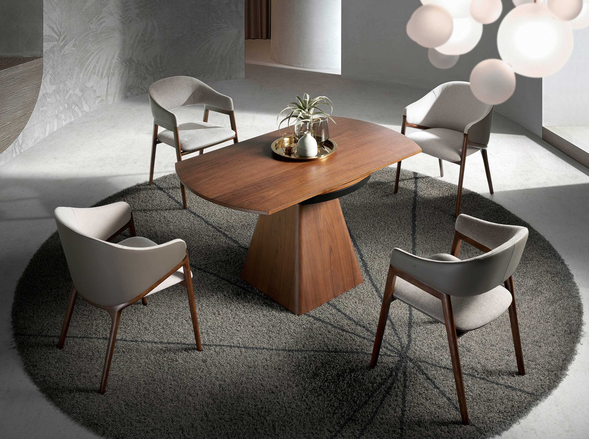 Angel Cerda Mesa Comedor Extensible Redonda Nogal , Leroy Merlin