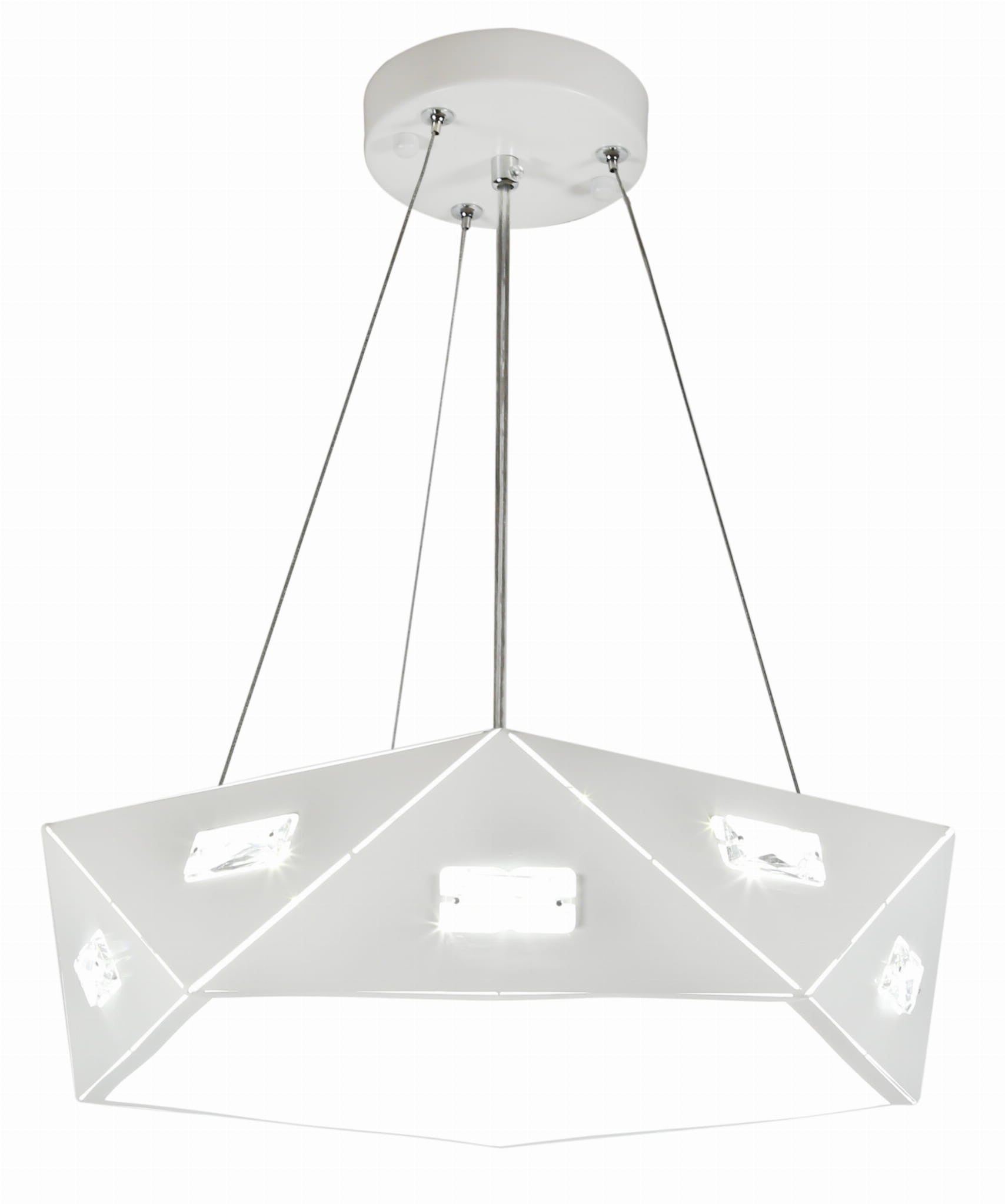 Lampa wisząca Nemezis biała 3xG9x40W wym: 125 x 42 x 42 cm metal Candellux