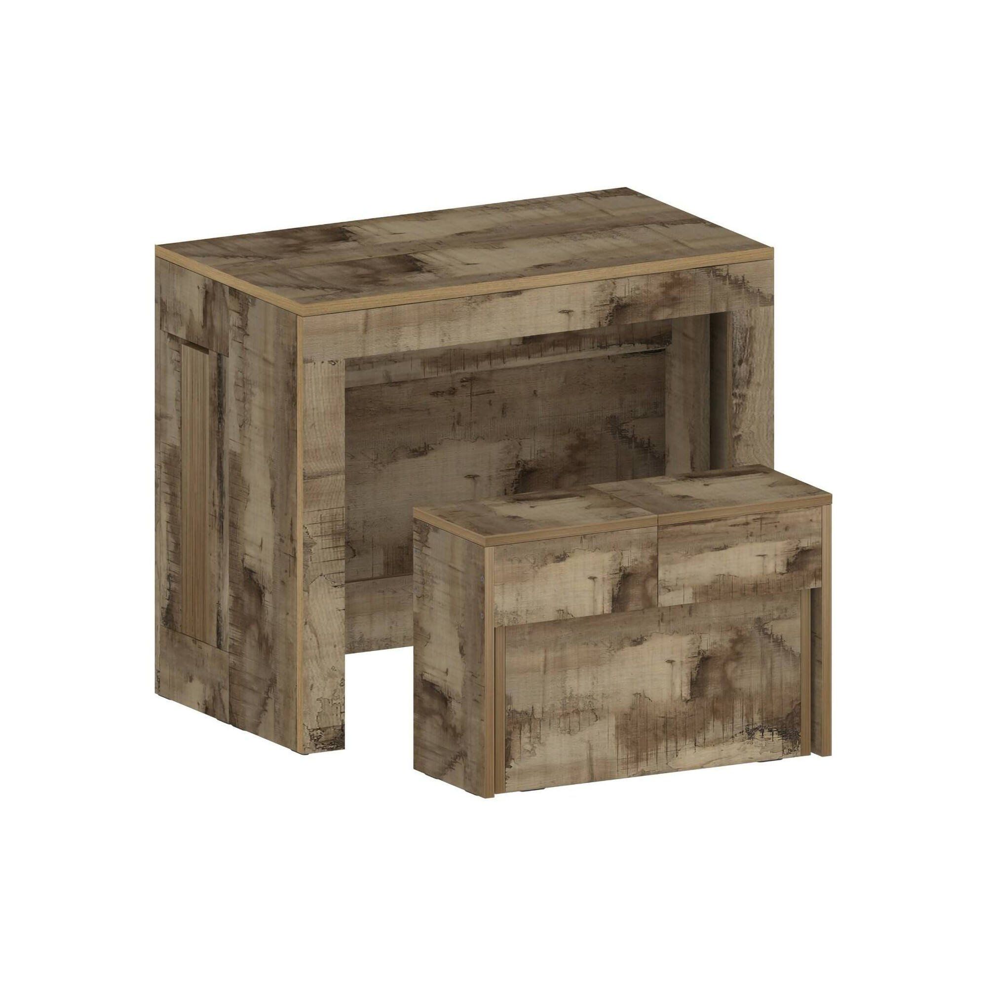 Set Tavolo E Sedie Crispin Allungabile - Consolle E Panca Made In Italy, Ardesia - Foto 8