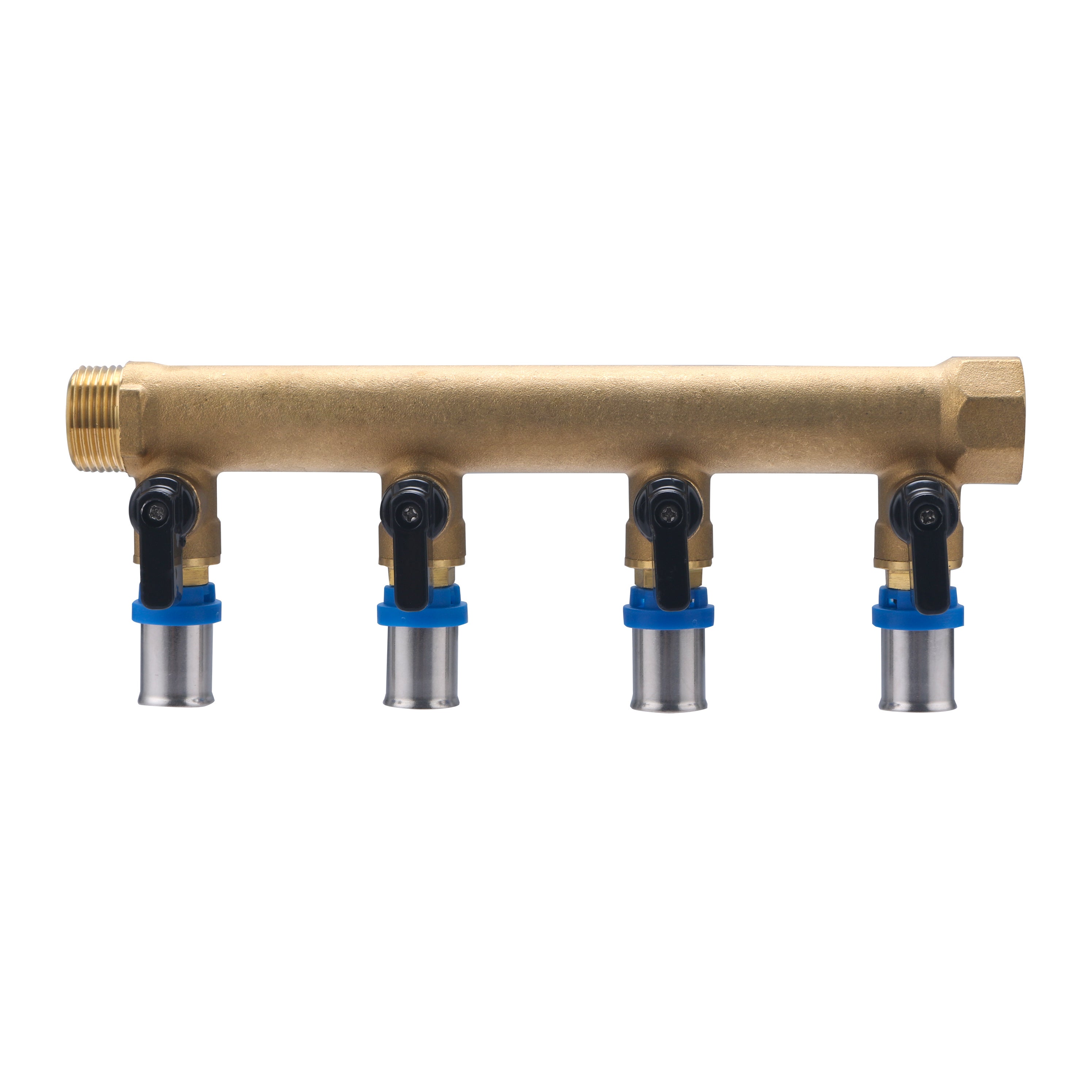 Colector macho - hembra 3/4 - 4 salidas multicapa para crimpar Ø16 en válvulas QUICK PLOMBERIE - 2