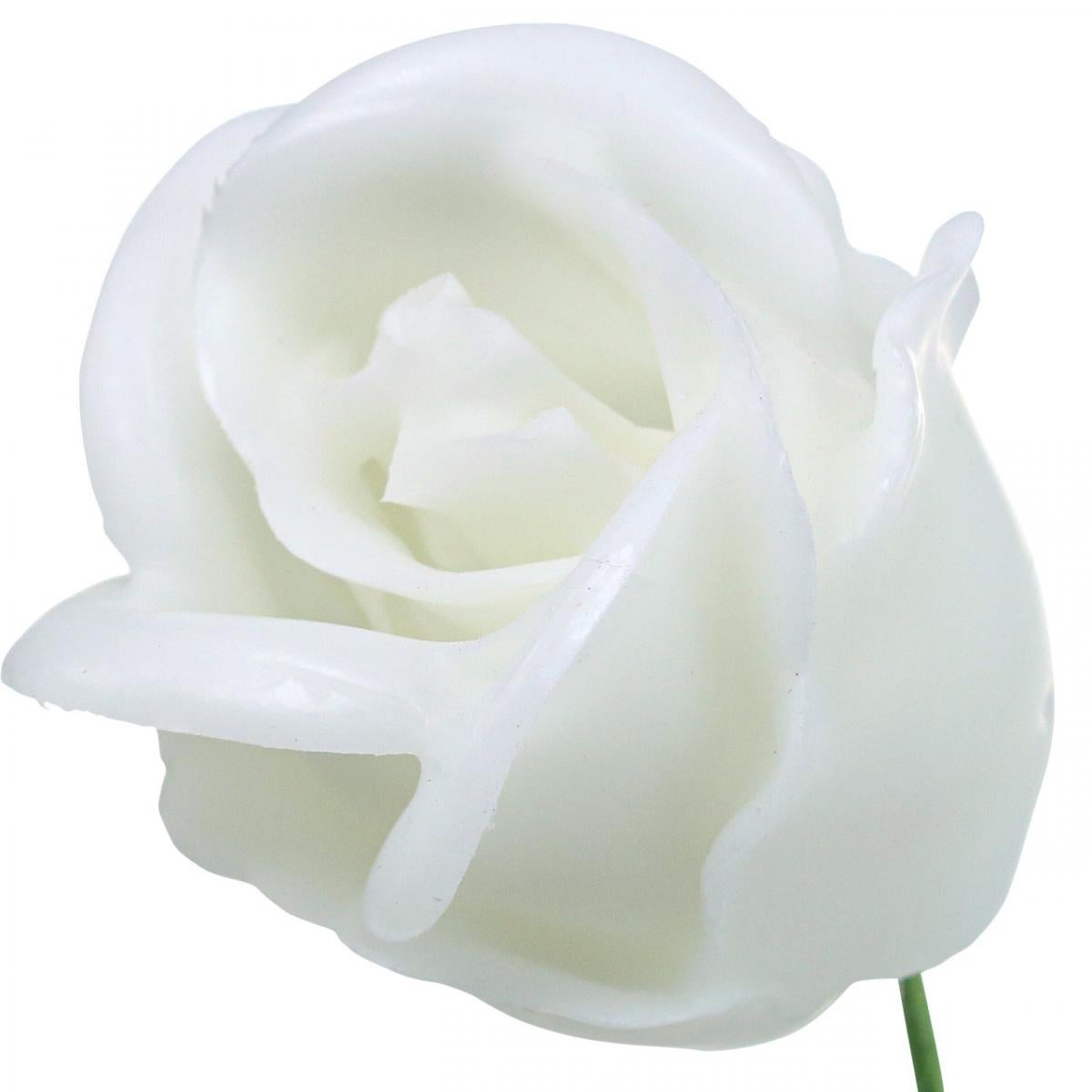 Roses artificielles en cire Ø 6 cm 18 pièces | Leroy Merlin