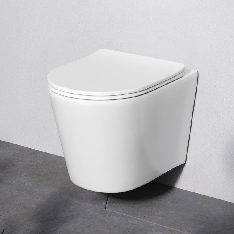 Miska WC wisząca toaleta FlashClean Spike z miękko zamykającą się deską sedesową, biała CPA1900SC AM.PM