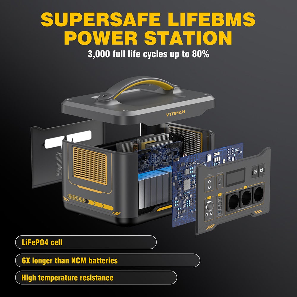 Centrale électrique portable VTOMAN Jump 2200 1548Wh LiFePO4 Battery - 4