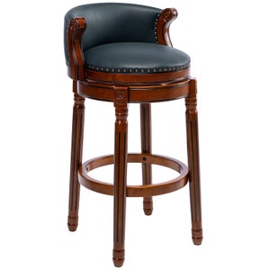 Sgabello Da Bar Pieghevole In Bambù Con Schienale E Poggiapiedi - Altezza Seduta 61 Cm, Portatile, Ideale Per Cucina E Bistrot - 2