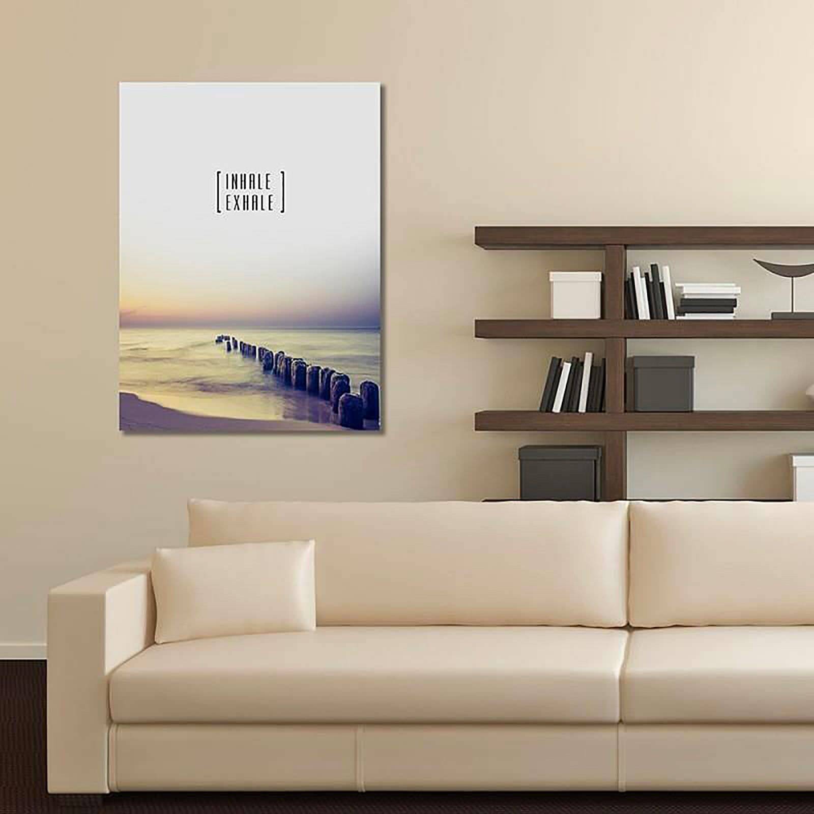 Tableau bois inspire expire - 50 x 70 cm - 4