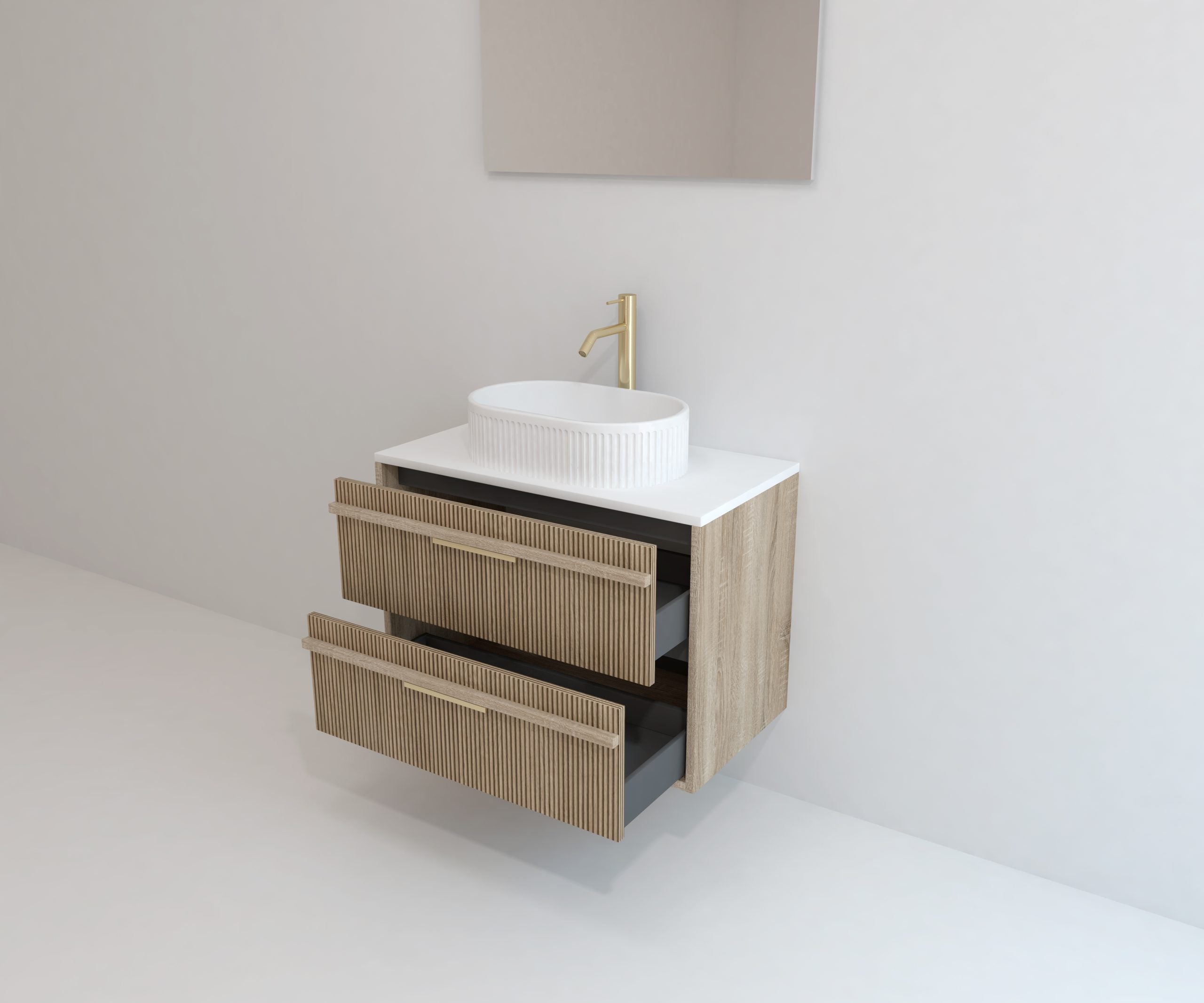 Emene Pack mueble de baño con lavabo PARALLÈLE alcatraz 80cm - 5