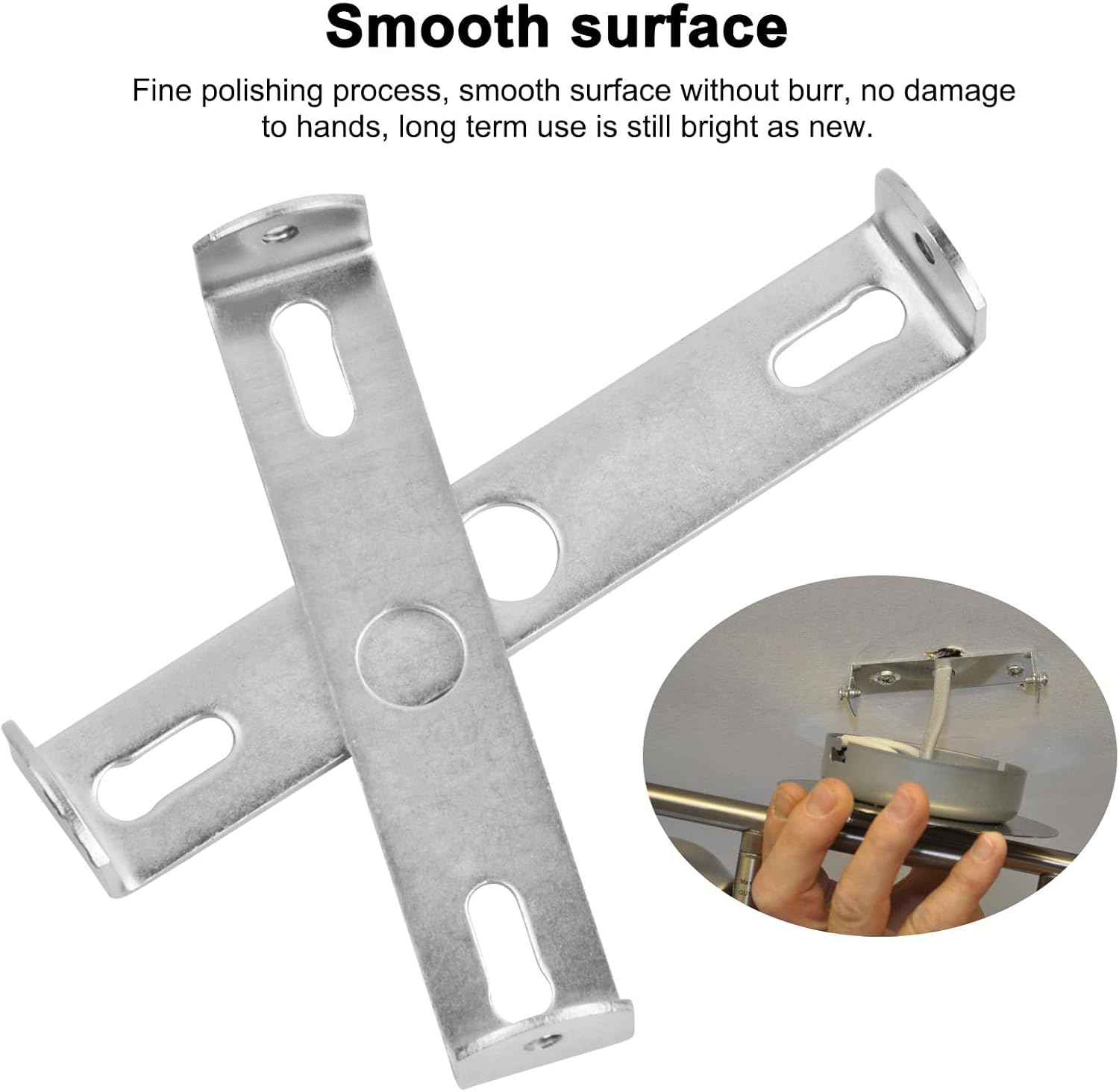4 Pièces Support de Fixation Plafonnier 90mm/105mm Luminaires Support de Plaque de Plafond Plaques de Lampe de Plafond pour Plafonnier de Bureau - 5