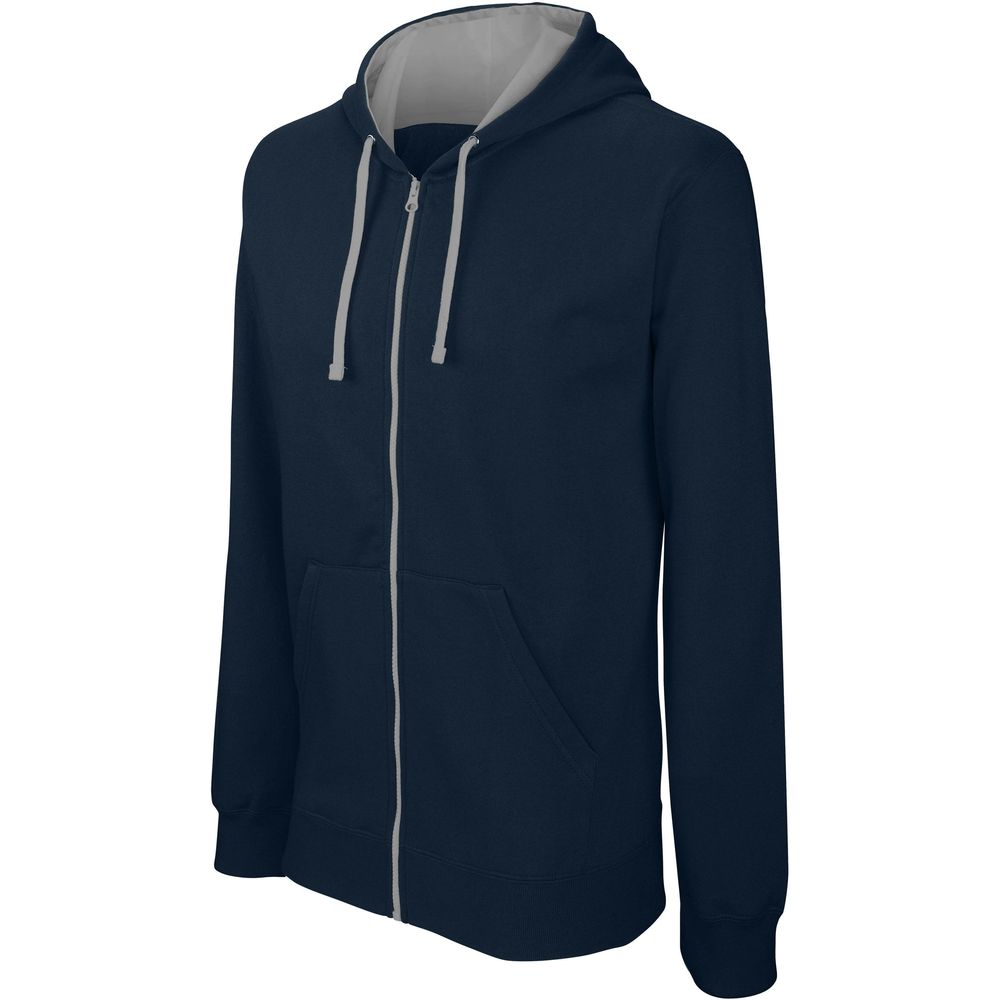Sweat zippé à capuche coton bio - Guess jeans - Homme Bleu