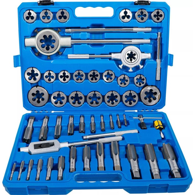 Aceteel Jeu Tarauds & Filière BSW 1/4-20 – Taraud Machine + Filière Ronde Pour Filetage Main Droite, Acier, Aluminium, Cuivre