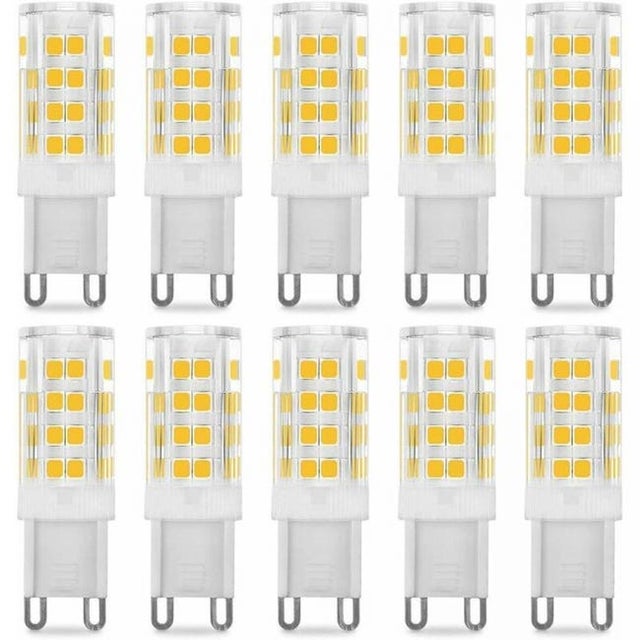 Bombillas LED G9 7W,luz cálida 3000K, 220-240V, ángulo de haz de 360°,paquete de 10