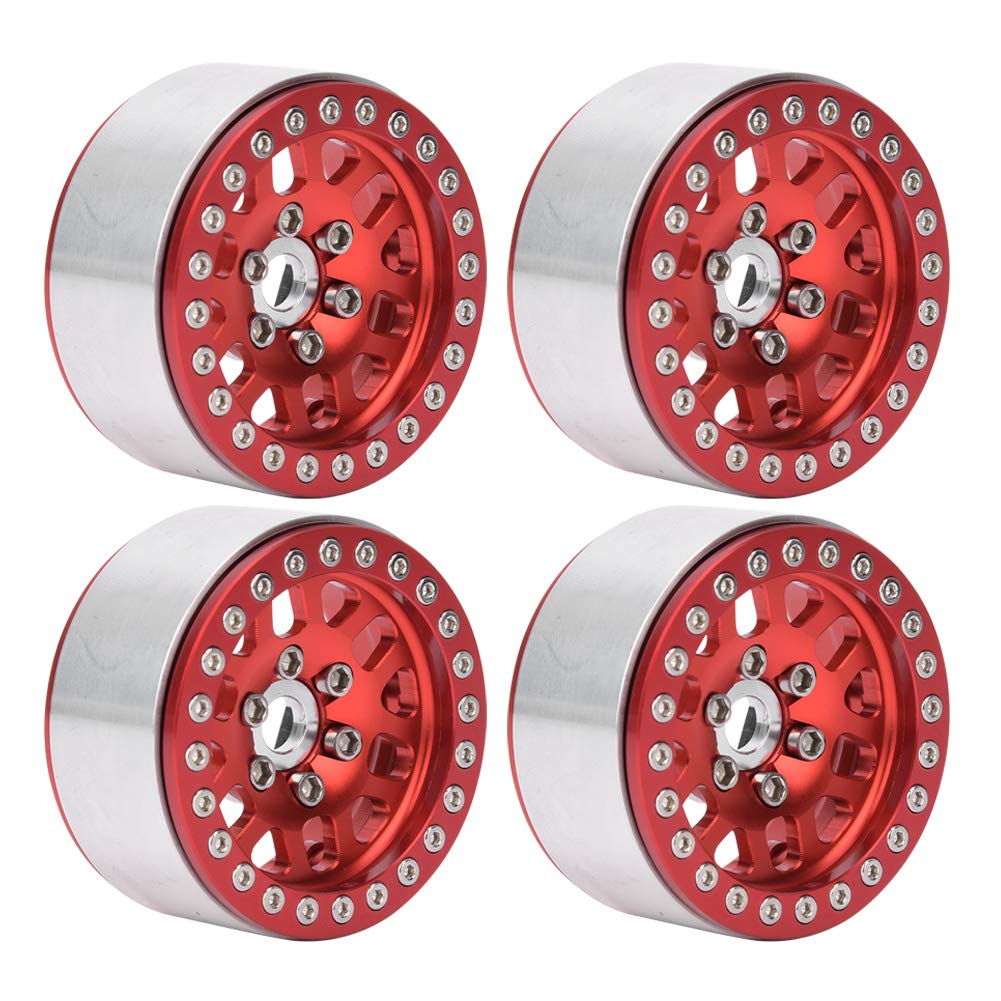 ACCESSOIRES DE MOYEU DE ROUE EN ALLIAGE D'ALUMINIUM D90 TRX4 RC CAR HAUTE RÉSISTANCE SCX10 90046 D90 TRX4 (Rouge) - 8