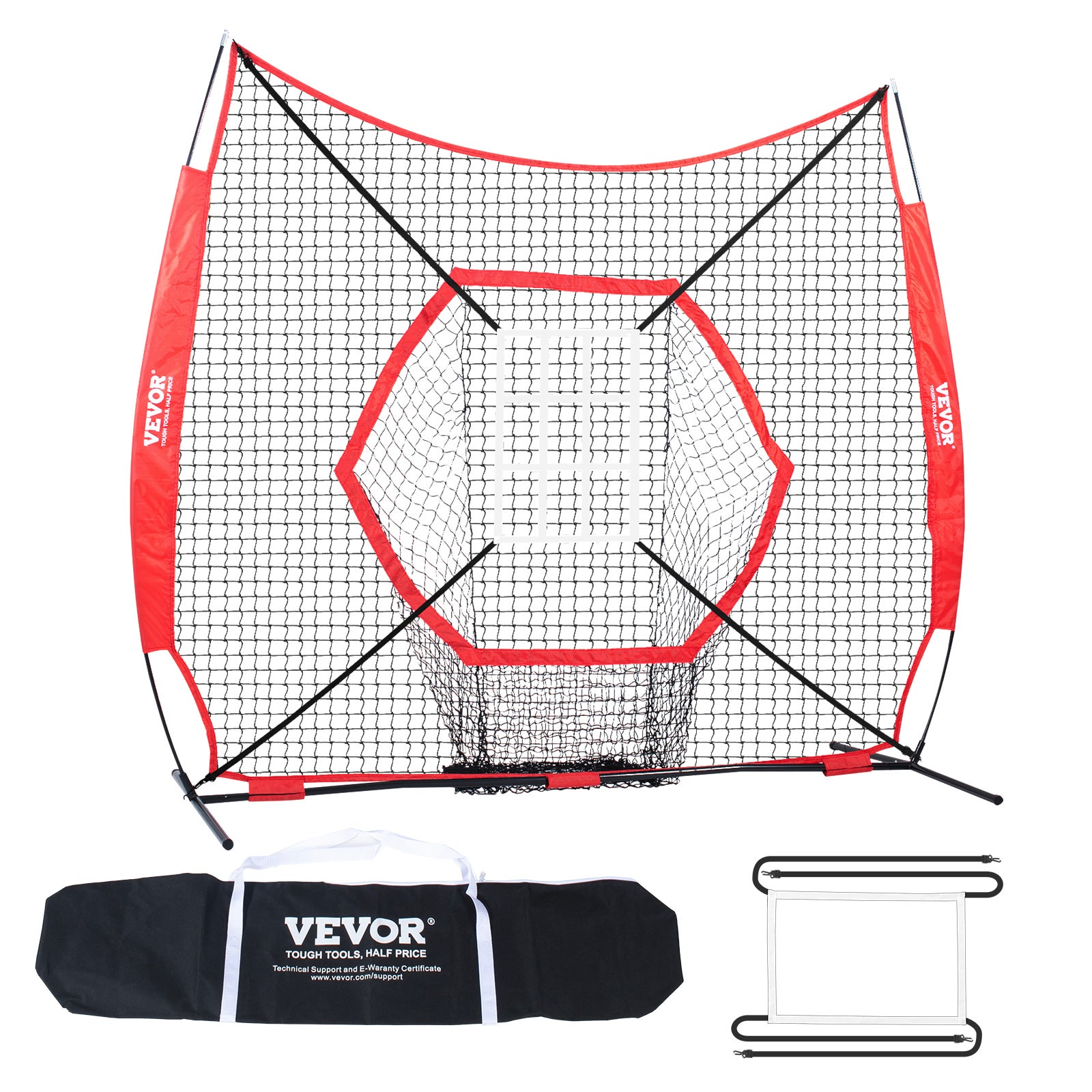 Filet D'Entraînement Multisport VEVOR Pour Baseball - Cage De Frappe 2134x2100mm
