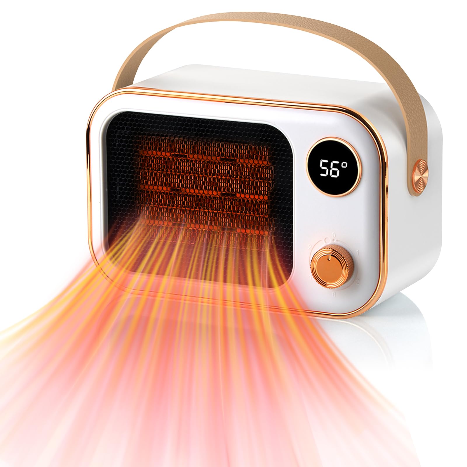 Mini Radiateur Soufflant Électrique - Chauffage Rapide 3s, Économie D'Énergie - Idéal Bureau, Chambre, Salle De Bain
