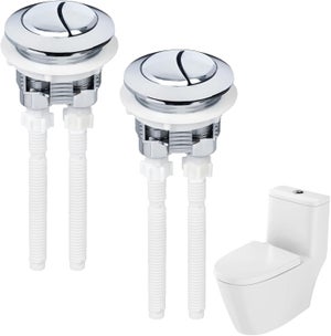 Double Bouton Chasse D'Eau Rapide WC - Longueur Réglable 38mm Lot De 2 - Réparation Réservoir Toilette