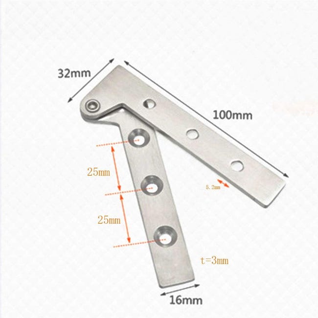 Cerniere Girevoli In Acciaio Inox - Set Da 6 Pezzi - Rotazione 360° - Per Porte E Armadi - Design Nascosto - Foto 8
