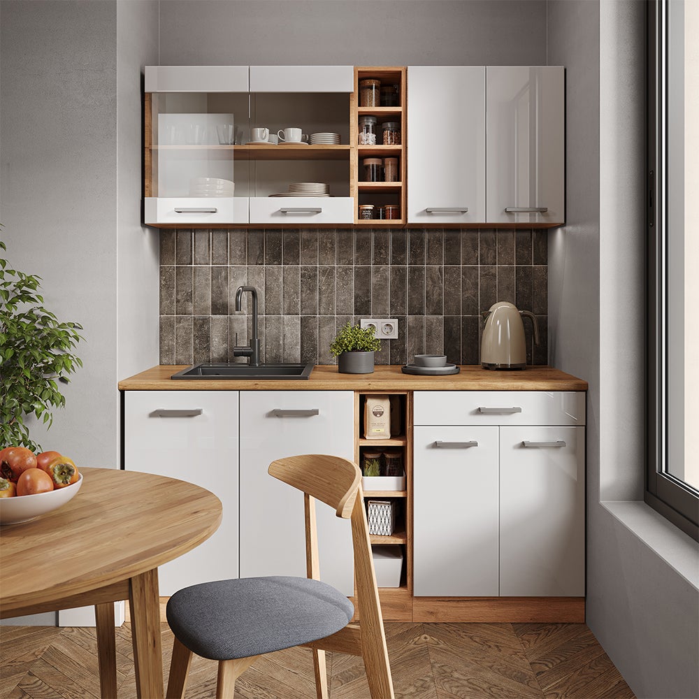 Vicco Etagère de cuisine R-Line, Chêne de force doré, 15cm sans PT - 4