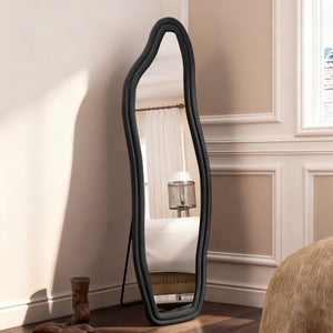 Miroir Pleine Longueur 140x45 Cm, Cadre En Velours, Peut Être Accroché Miroir Pleine Longueur 140x45 Cm, Cadre En Velours, Peut Être Accroché