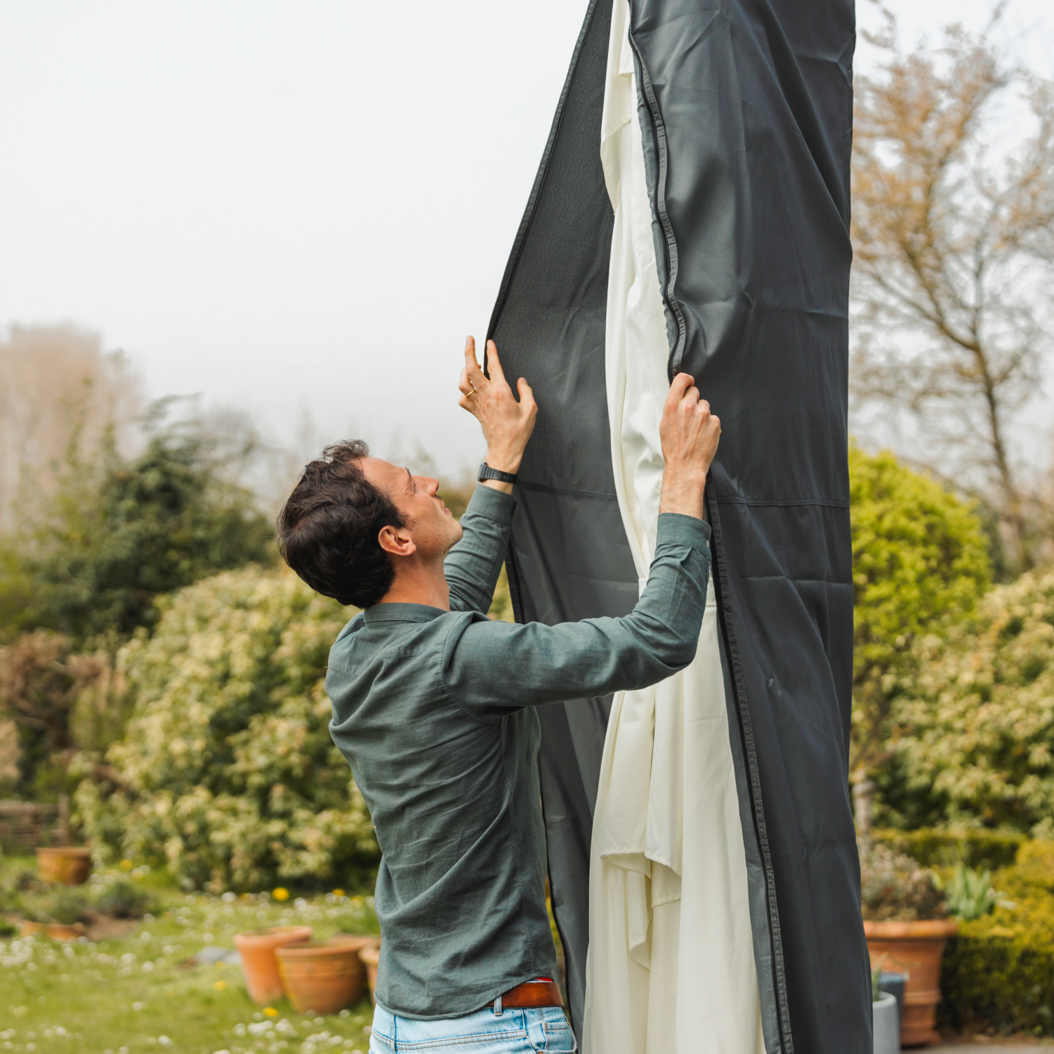 housse de protection parasol déporté | STERN Gartenmöbel