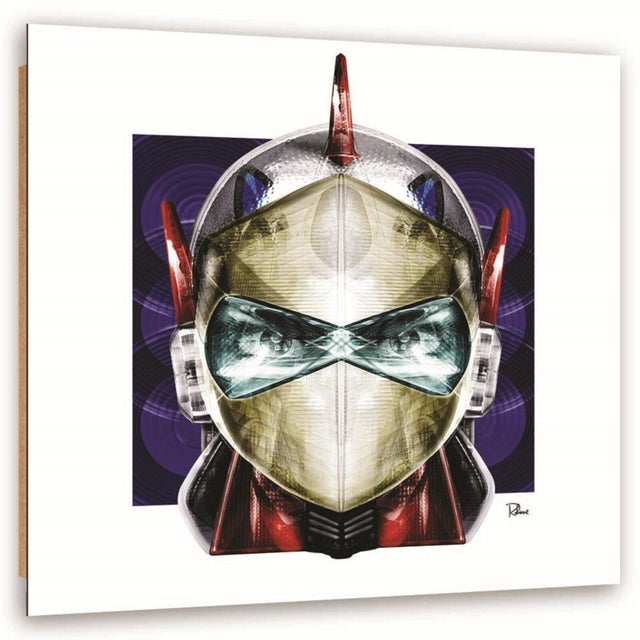 Tableau bois Portrait de Actarus Goldorak - 40 x 40 cm