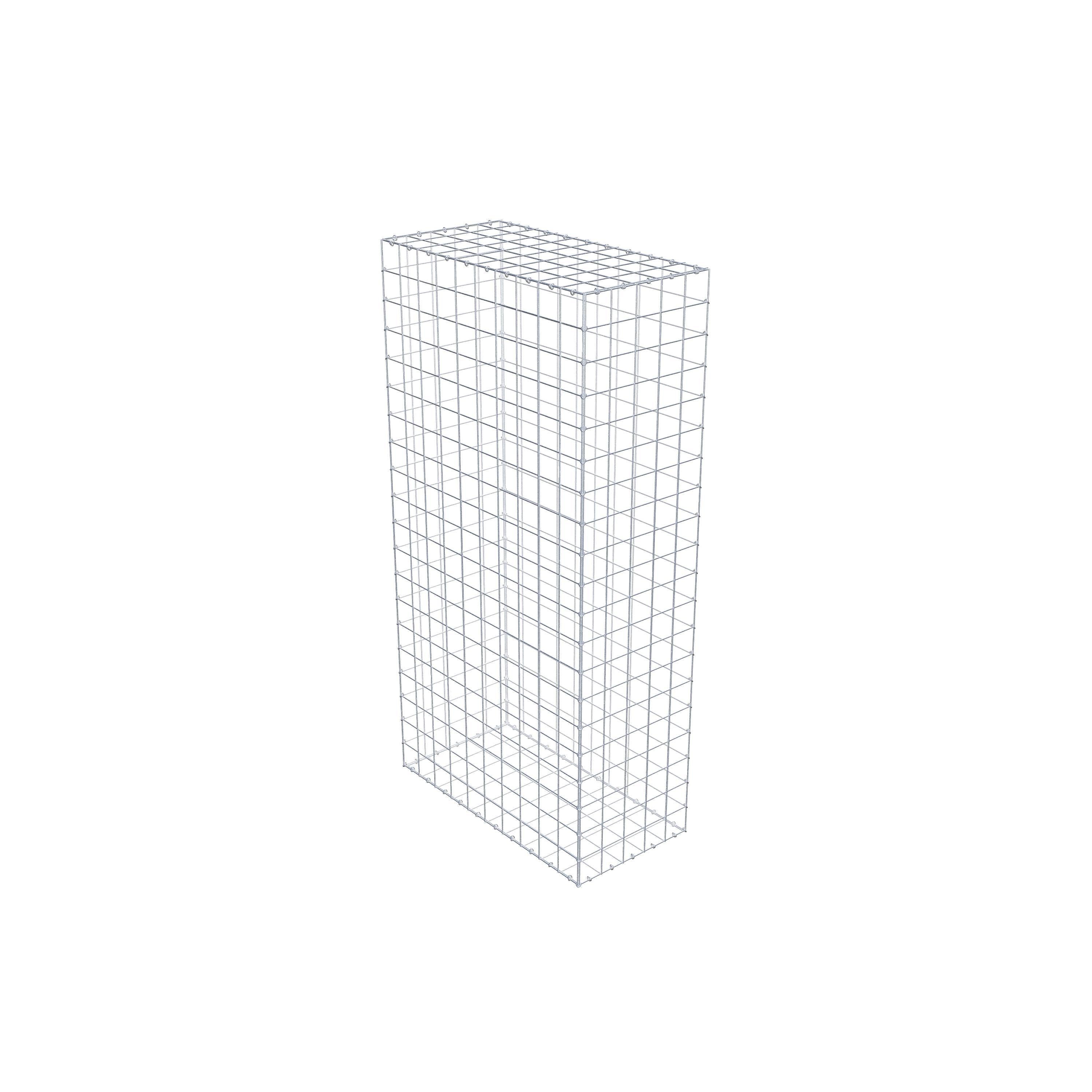 Gavión de acero galvanizado 200x100x50cm (LxAxP), malla 10 x 10cm, Anillo en C, jaula metálica para muro o jardín - 6