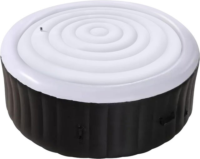 Housse de protection pliable pour jacuzzi gonflable d'extérieur (1,65 m) - Protection contre les débordements de pluie,blanc