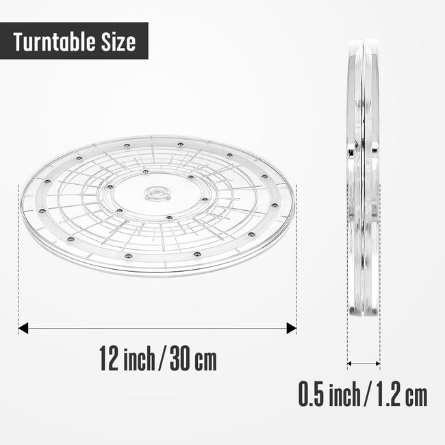 Transparent Lazy Susan Organizer 360°Rotary Turntable Non-Skid Clear Transparent Lazy Susan Organizer 360°Rotary Turntable Non-Skid Clear