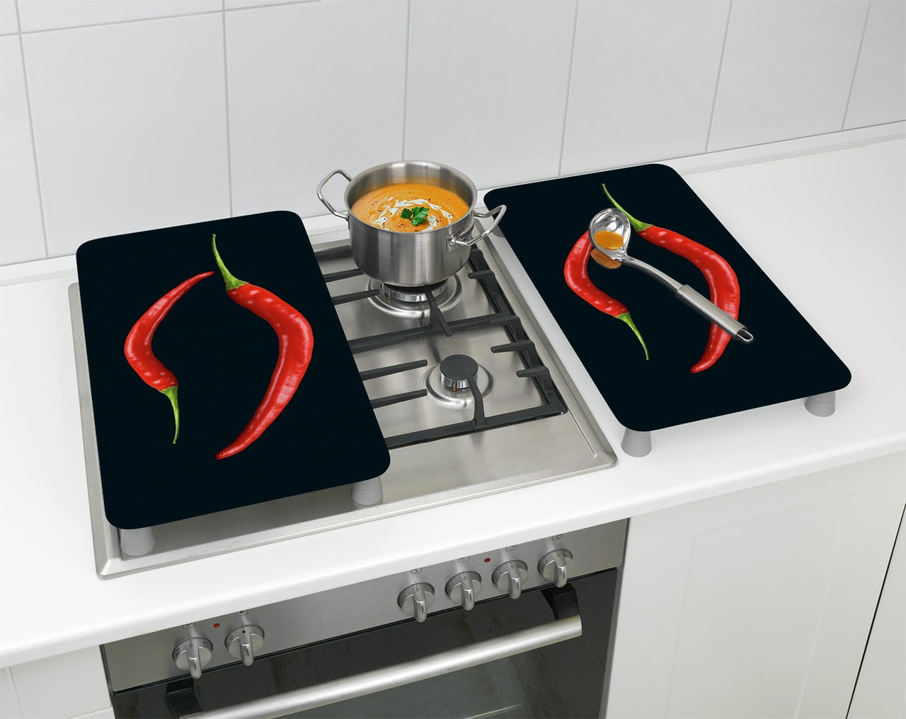 Protection Plaque De Cuisson en Verre x2 Pepperoni Duo - 2