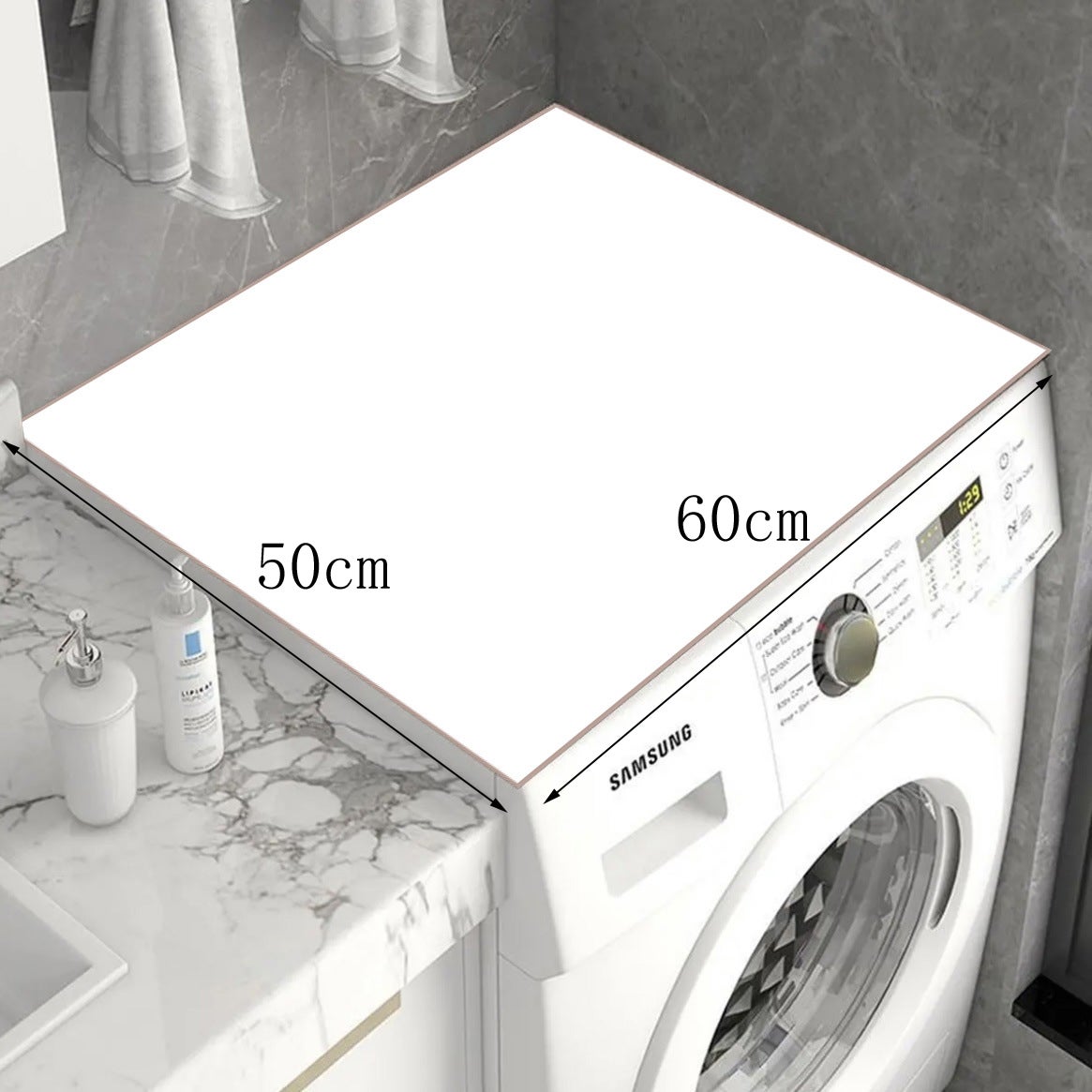 Housse De Protection Pour Machine à Laver Et Sèche-linge - 60x60 Cm, Anti-poussière, Base Antidérapante - Pour Buanderie Ou Cuisine