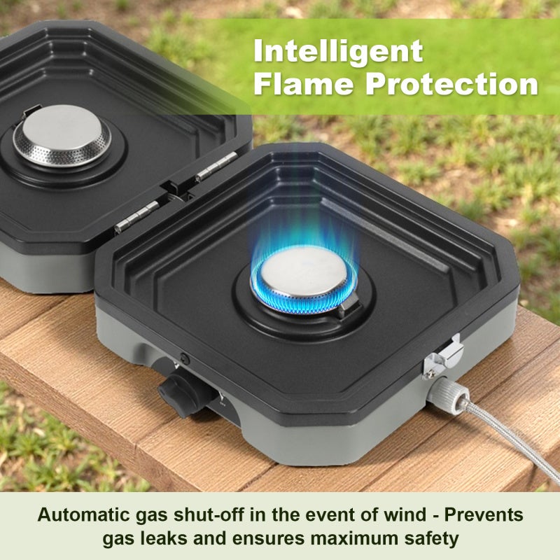 Réchaud à gaz portable pour camping, pour cuisiner en plein air, avec sac de rangement - 5
