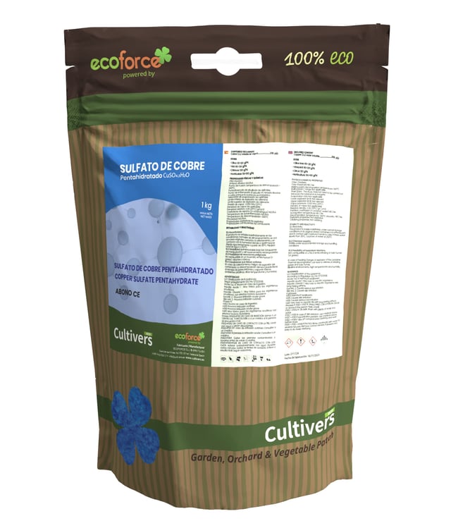 CULTIVERS Solfato di rame rameico 1 kg in polvere bagnabile
