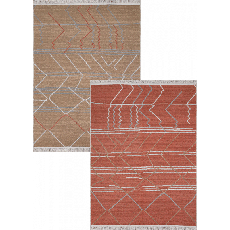 Tapis réversible berbère terracotta taupe COLORADO 09 Taupe - 120x170 cm - 2