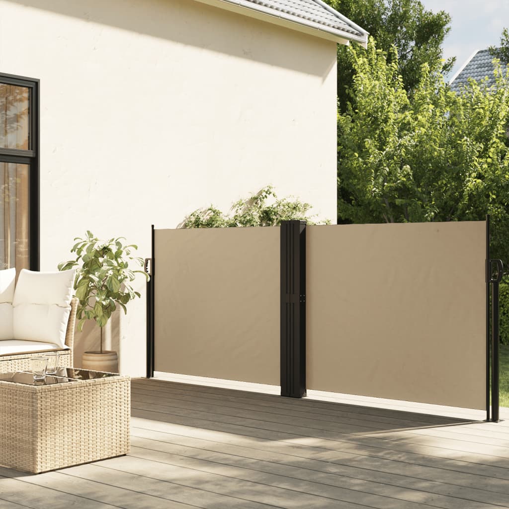 VidaXL Ombrellone Da Spiaggia Con Teli Laterali - Verde, Diametro 215 Cm - Protezione UV E Resistente All'Acqua - 2