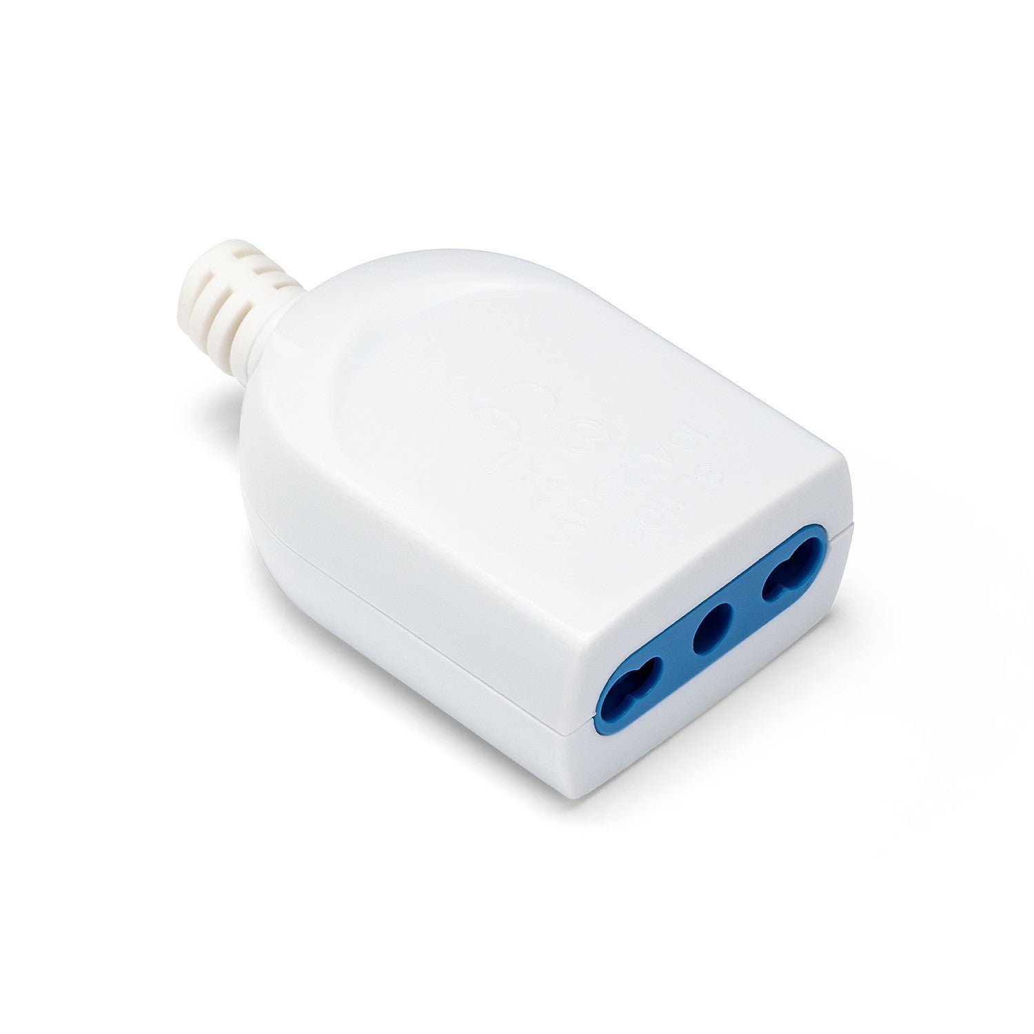 Prise italienne à monter: 16A, 2P+T, 230 V, blanc mat - 3