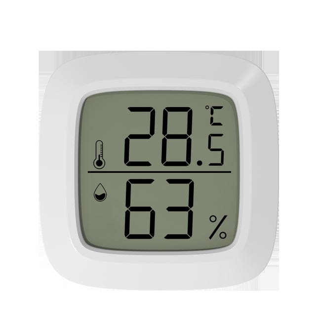 Igrometro Termometro Digitale Da Interno - Schermo Grande 3.34", Orologio, Con Supporto - Foto 11