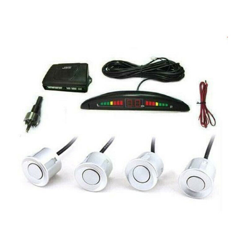 Kit 4 Sensori Di Parcheggio Auto Suv Display Led Cicalino Suono Bianchi - Foto 12