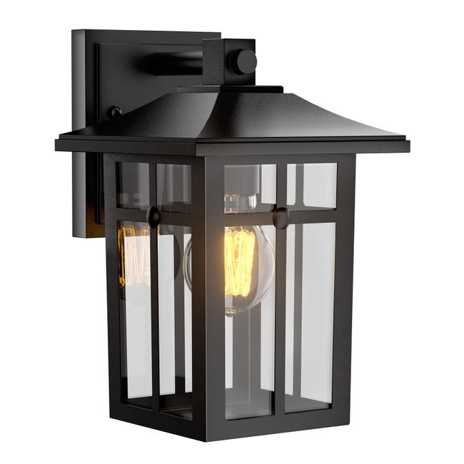 Applique Da Esterno In Acciaio Inox Nero - Lampada Da Parete Antracite IP44 Con Attacco E27 (Max 60W) Per Giardino E Ingresso
