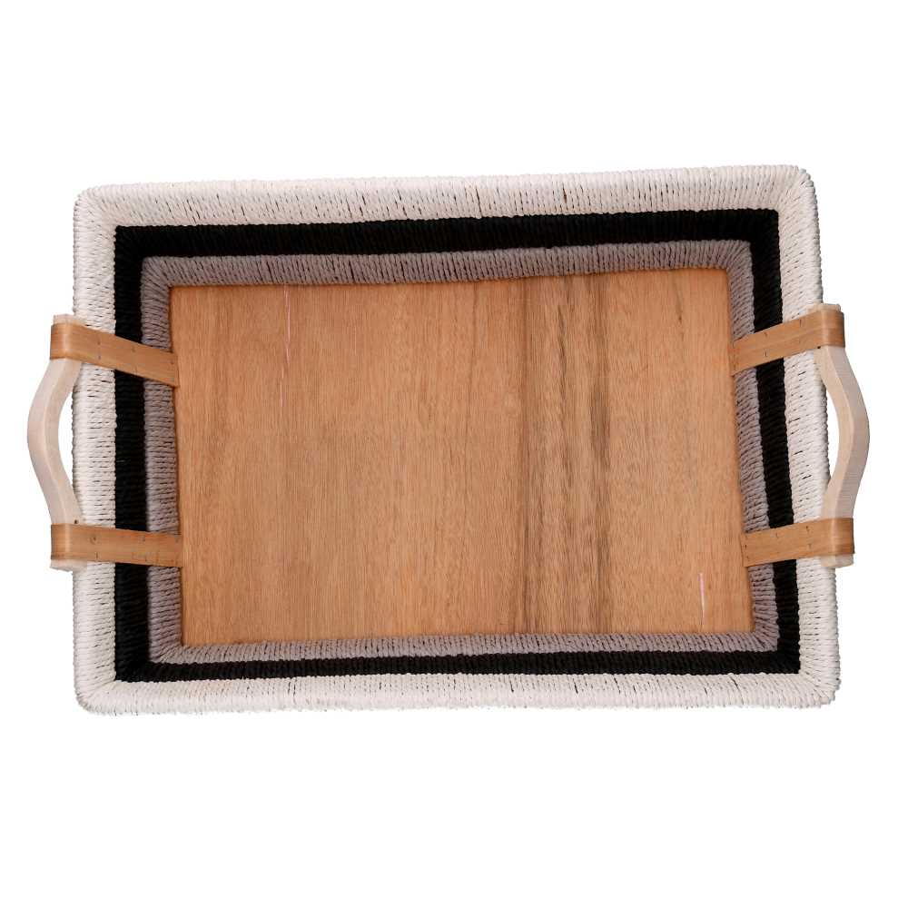 Quadro legno fiori nero tondo cm ø80h2,6 - 2