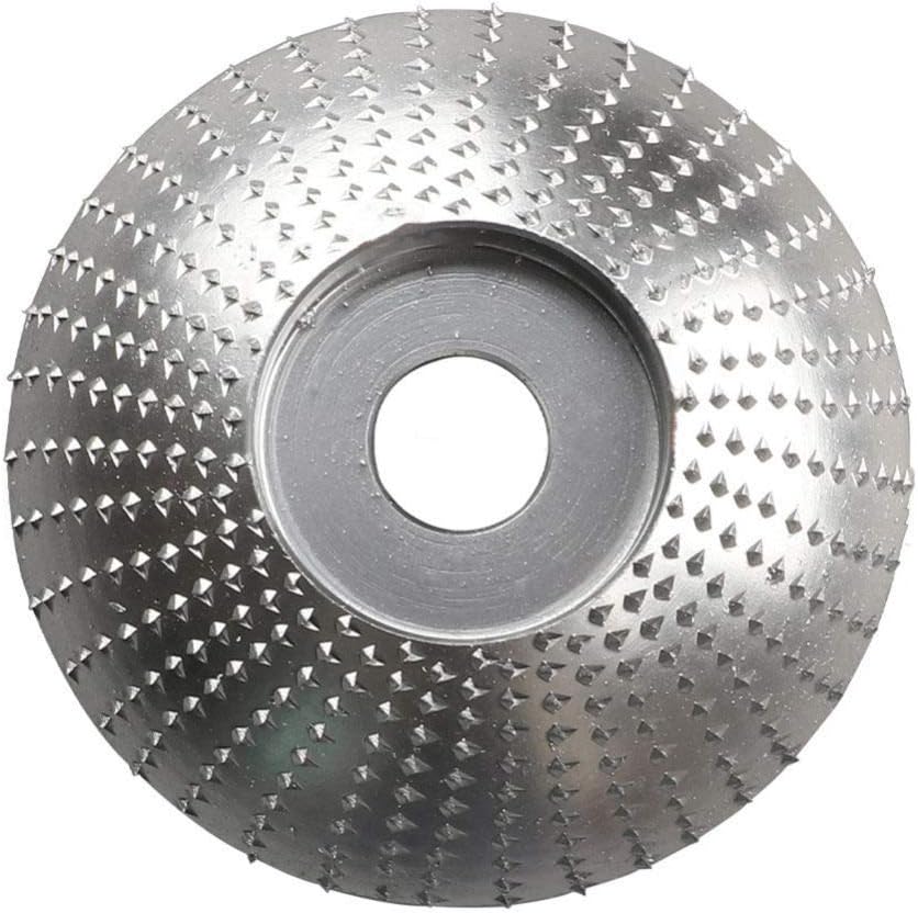 Tarcza do rzeźbienia w drewnie do szlifierek kątowych - do kształtowania, szlifowania i cięcia, otwór 16 mm, 1 sztuka, srebrna, wygięta.