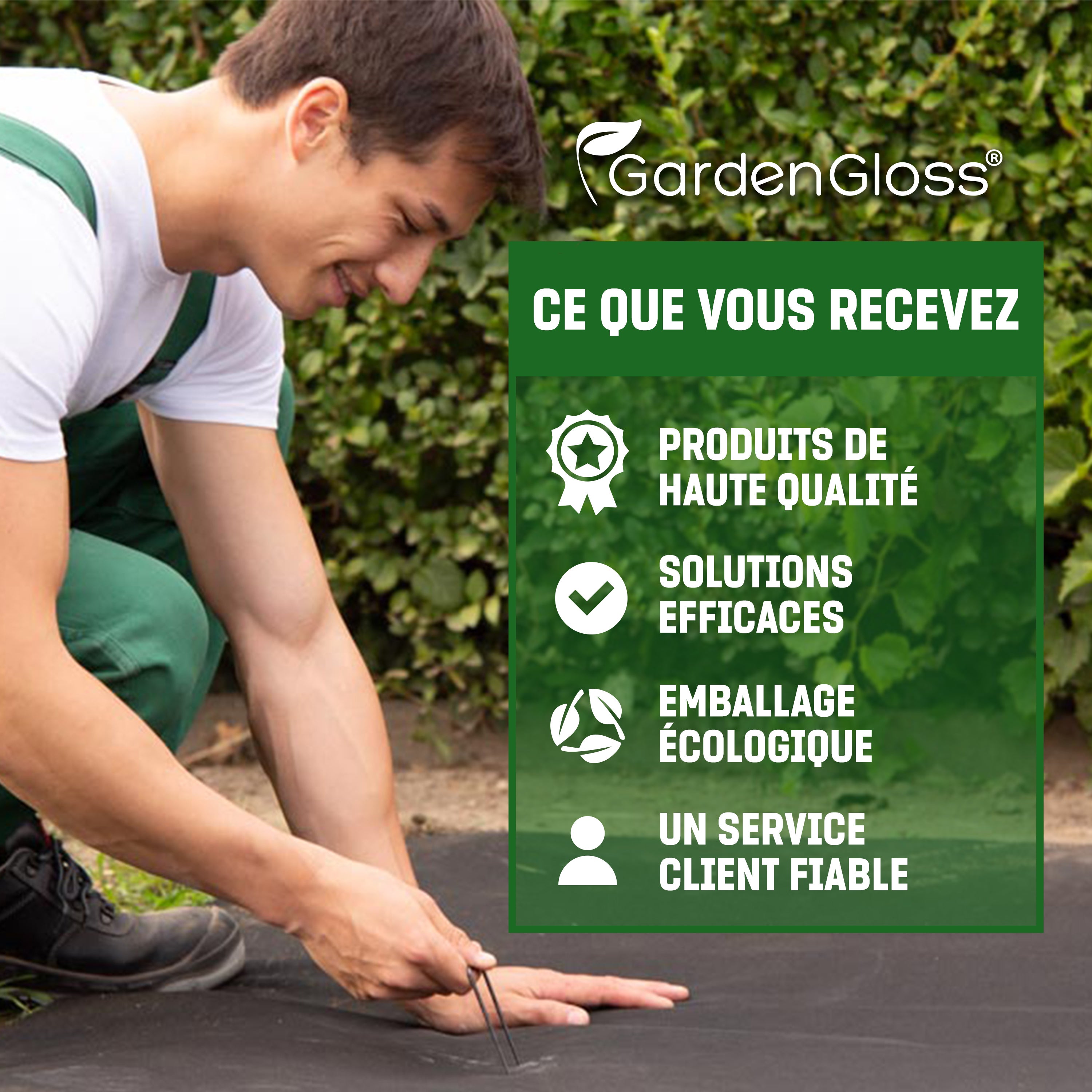 GardenGloss Piquets de fixation en acier (25 Pièces) - Pour Toiles de Paillages et de Jardinage - 150 mm de long, 25 mm de large, Ø 2.7 mm - 4