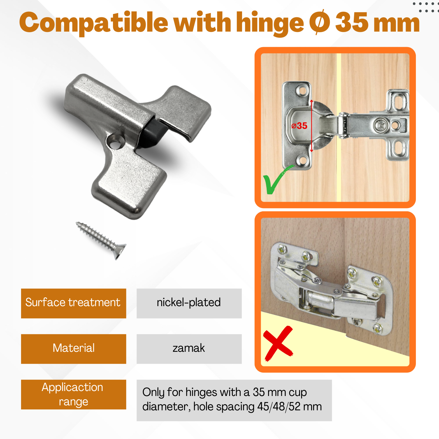 Ammortizzatore Scodellino Cerniere Chiusura Soft Close Anta Sportello - Rallentatore Cerniera Silenziatore Universale per Ante di Mobili - 3