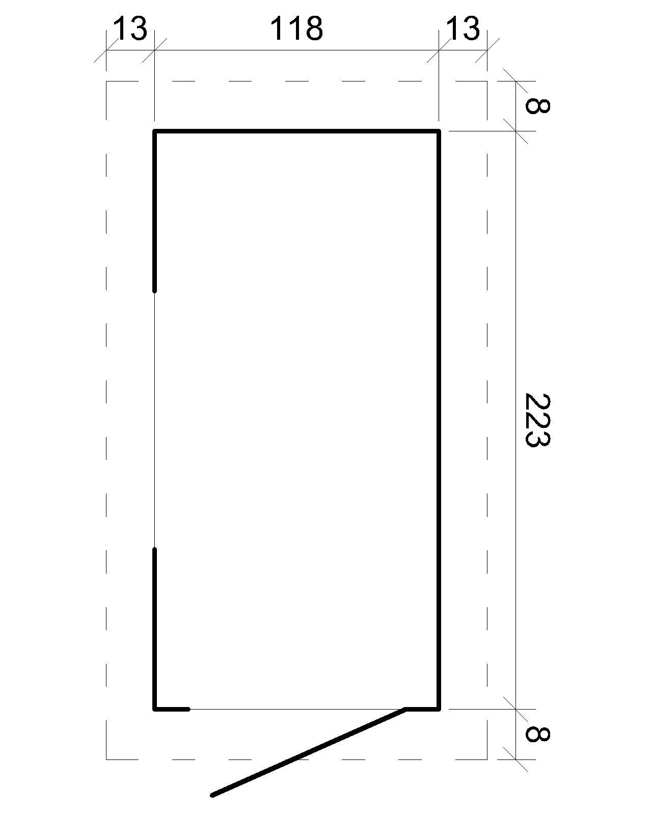 Caseta de madera caseta de jardín TIMBELA M306A + M306G B144xL239xH198 cm/ 2,63 m2 caseta de almacenamiento para jardín - 7