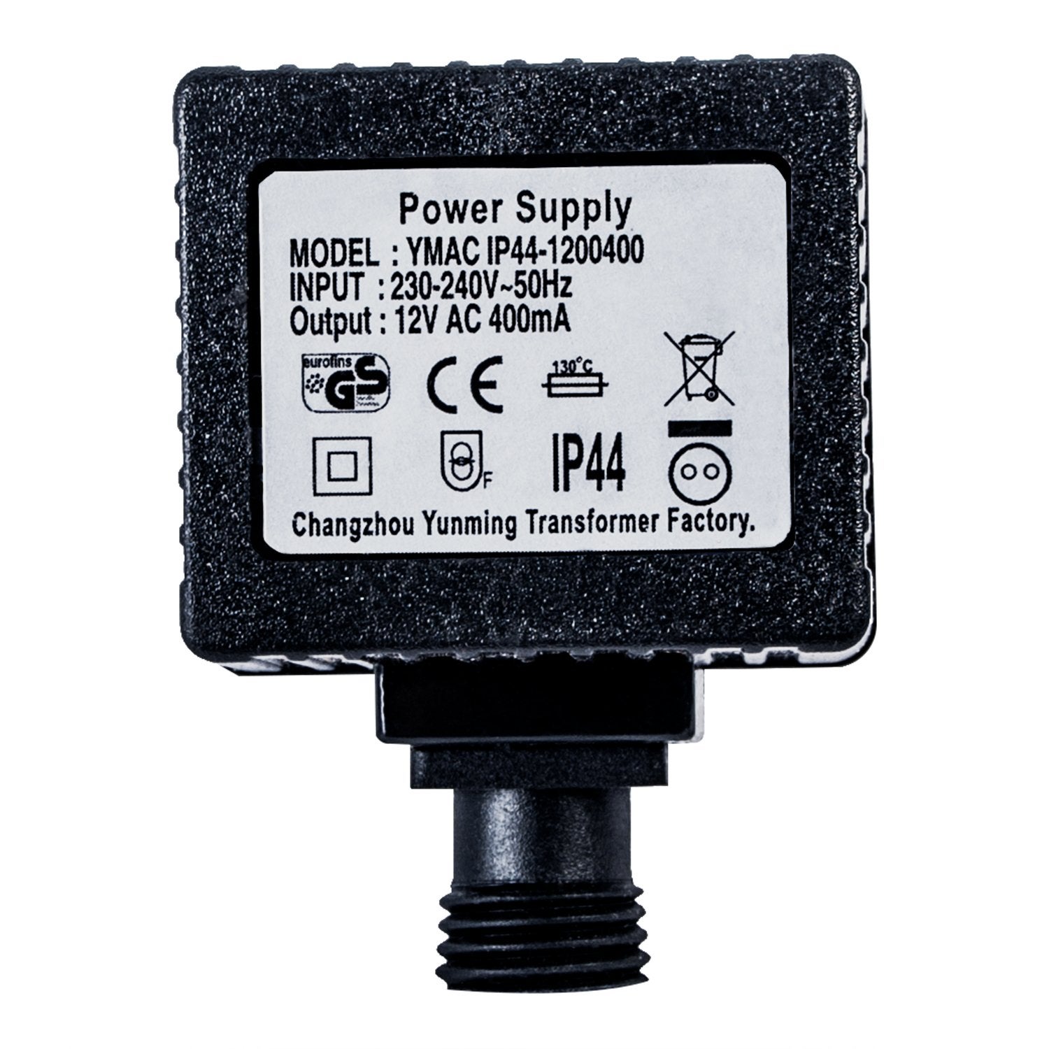 Transformator 12 V 4,8 VA/W Zasilacz sieciowy do użytku zewnętrznego (IP44) Oświetlenie LED i pompa Transformator 400 mA 29016-400