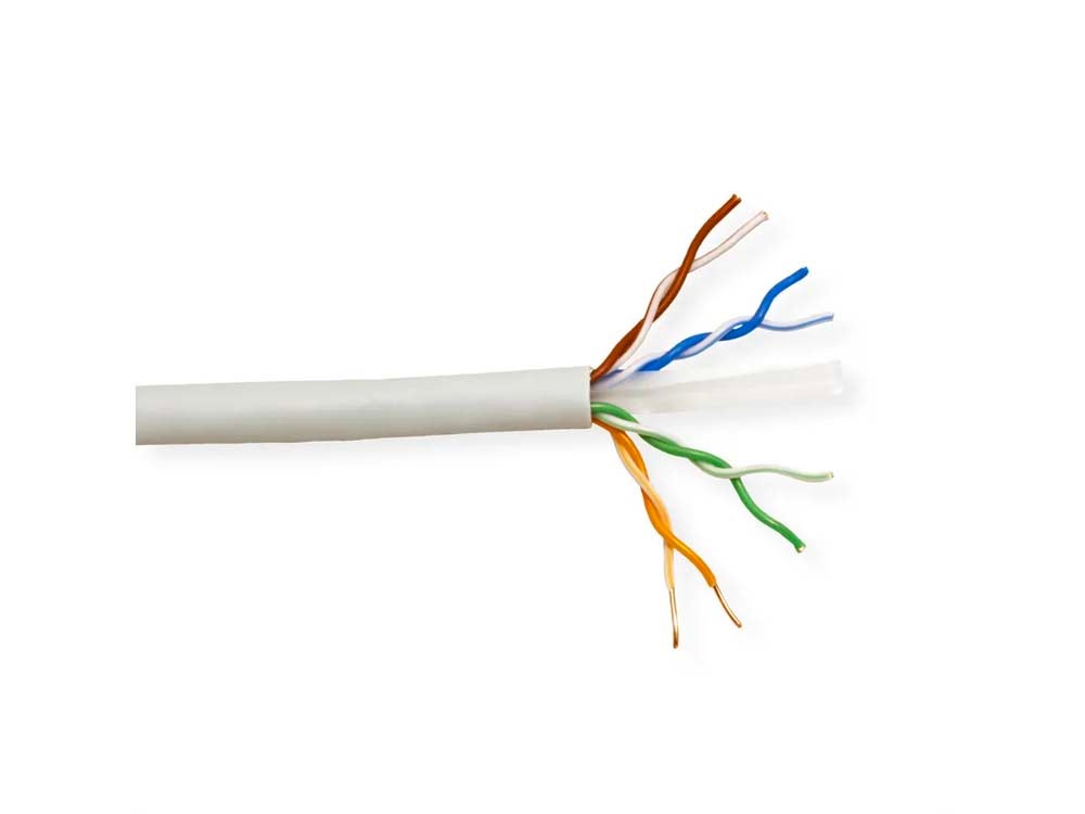 Bobine de câble ethernet rj45 cat6 monobrin extérieur non blindé awg23 - 100m noir CONECTICPLUS - 2