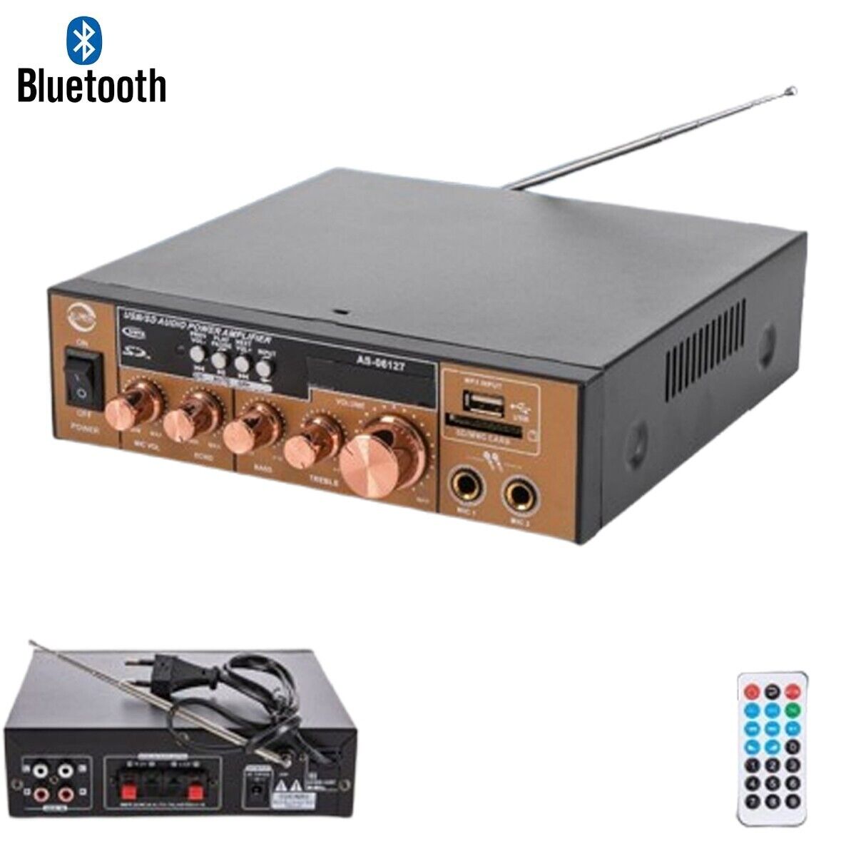 Pyle Aplificatore Audio Stereo Copatto 40 Watt, Ricevitore Audio Ini Sart Con AUX, 2 - 5