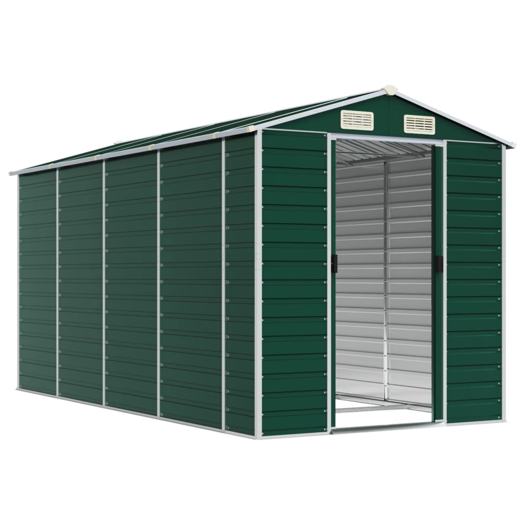 Maison Exclusive - Abri de jardin vert 191x385x198 cm acier galvanisé - 3