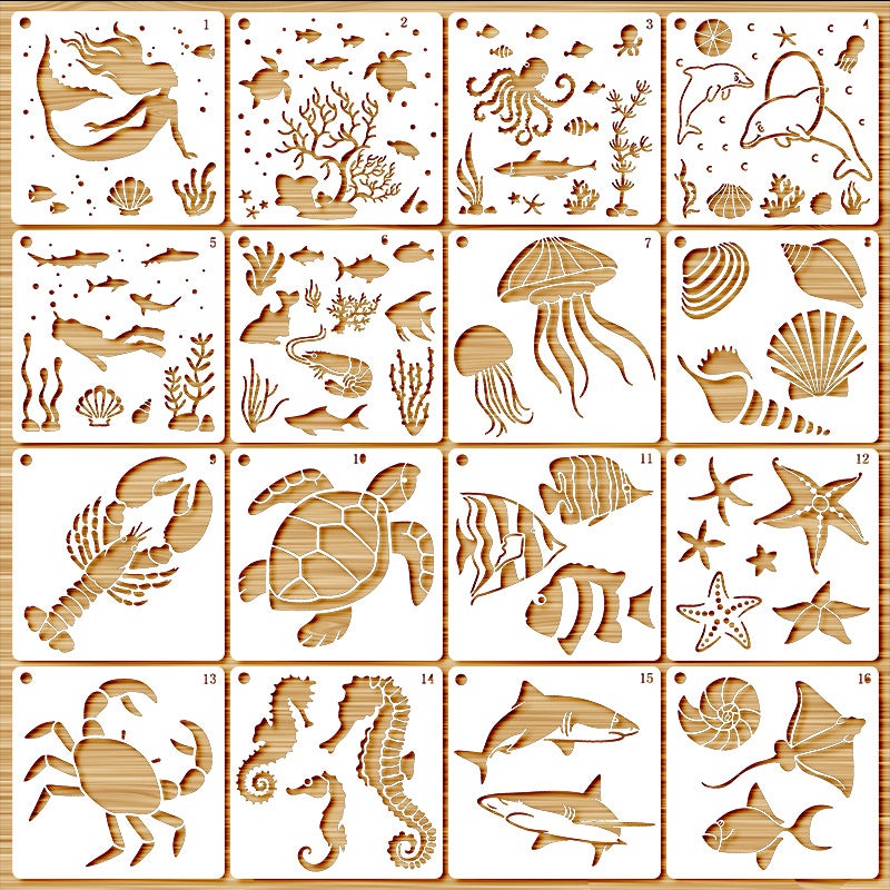 20 Piezas Plantillas Para Pintar Reutilizables, Plantillas Para Pintar